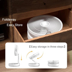 Haoyunma Camping Telescopic Portable USB Folding Fan Remote