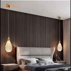 Fensycoco Acrylic Pendant Light Adjustable Cord For Dining