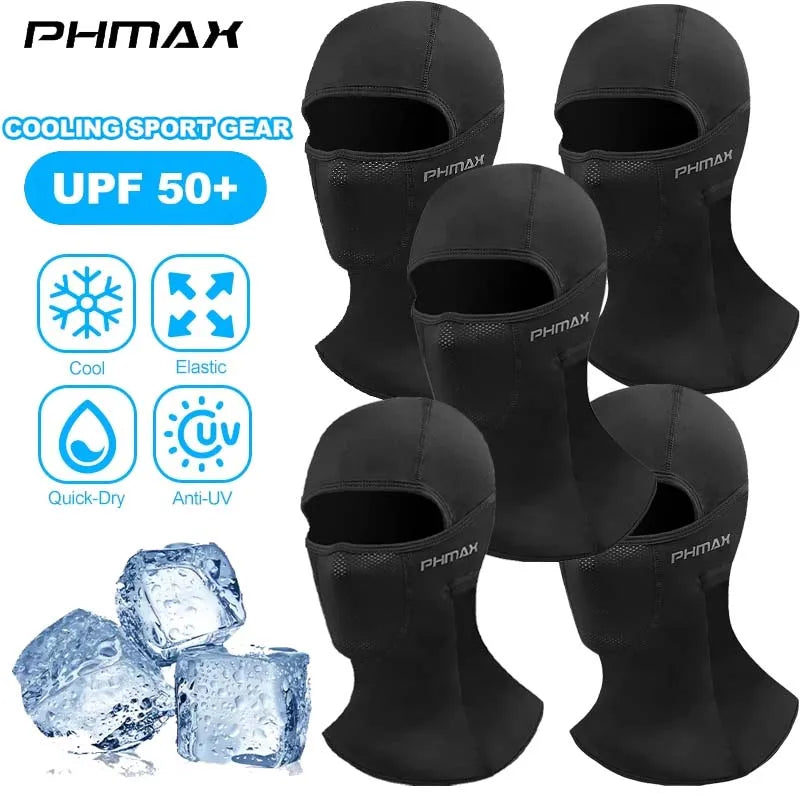 Eliteridegear PHMAX motorcycle riding mask, breathable full face balaclava with wind protection and warmth for bikers.