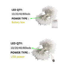 KIKIELF LED Star Fairy Lights Outdoor Garden Warm White