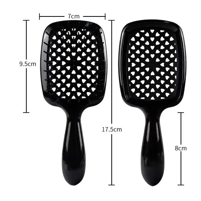 Adistore detangling hair brush for wet and curly hair with massage hollow comb design, suitable for gentle, tangle-free styling.