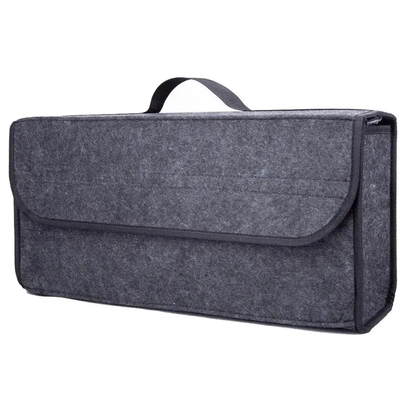 Eliteridegear large soft felt car trunk organizer with multiple compartments for anti-slip boot storage and accessories.