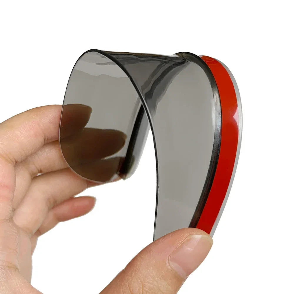 Eliteridegear car rearview mirror rain eyebrow with carbon fiber sun visor shade for clear vision and rain protection.