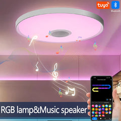 LED Music Ceiling Lights RGB+CW Dimming with Remote Control APP