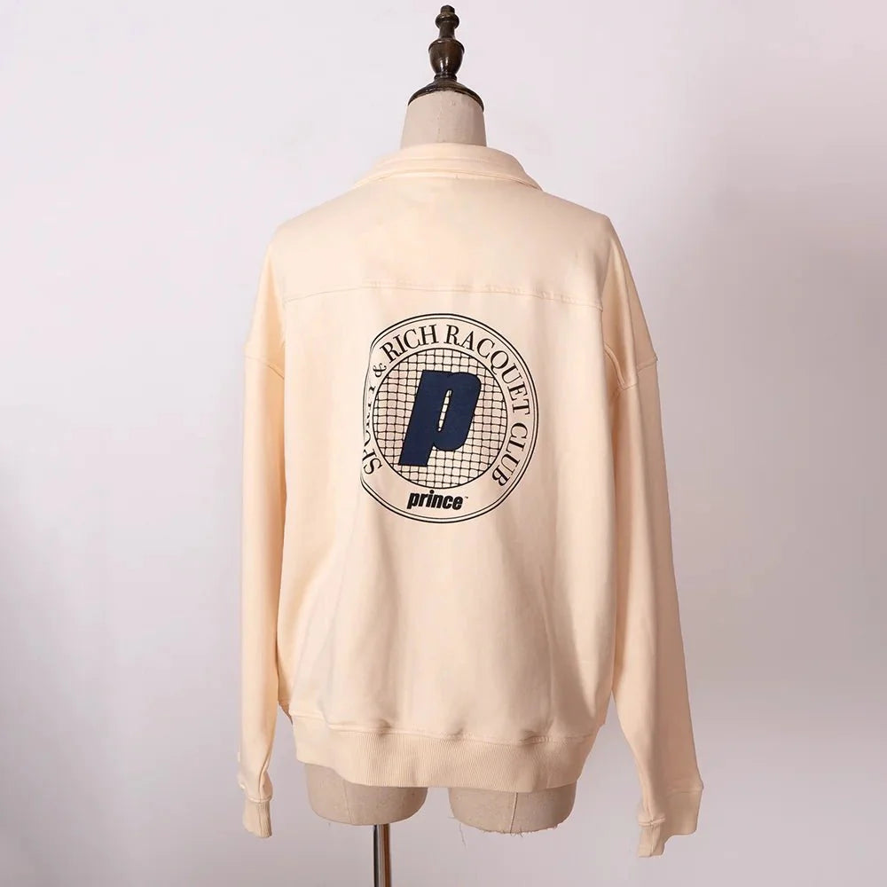 Adistore ZESSAM Club graphic sweatshirt for women, long sleeve with collar, featuring stylish design and comfortable fit.