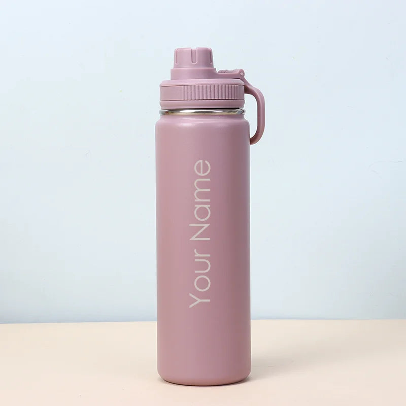 Adistore 24oz stainless steel insulated water bottle with vacuum sports cup, featuring a sleek design and leak-proof lid.