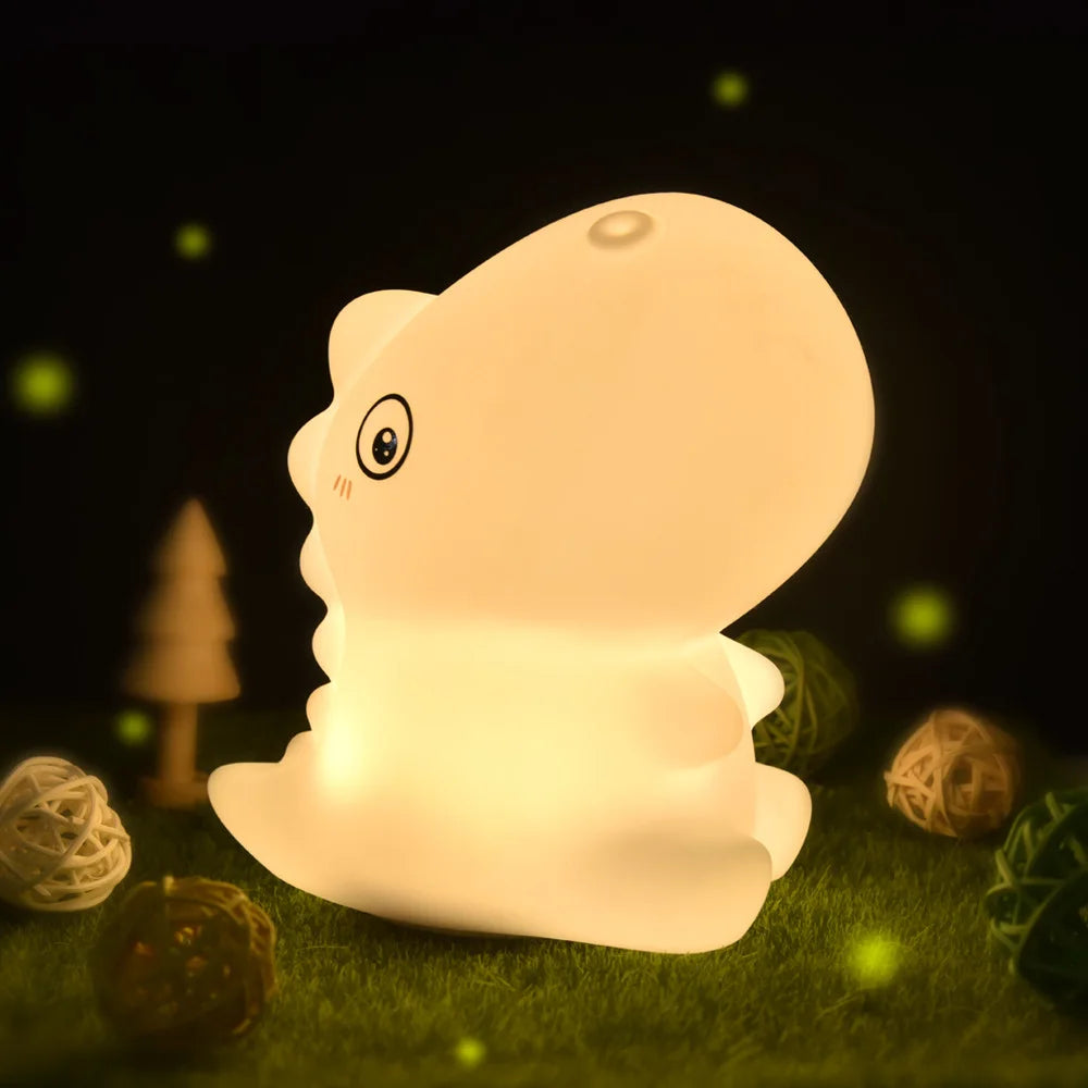 Cute bunny cartoon night light from shopxpress.uk, USB rechargeable with touch dimming, perfect for children's bedside sleep.