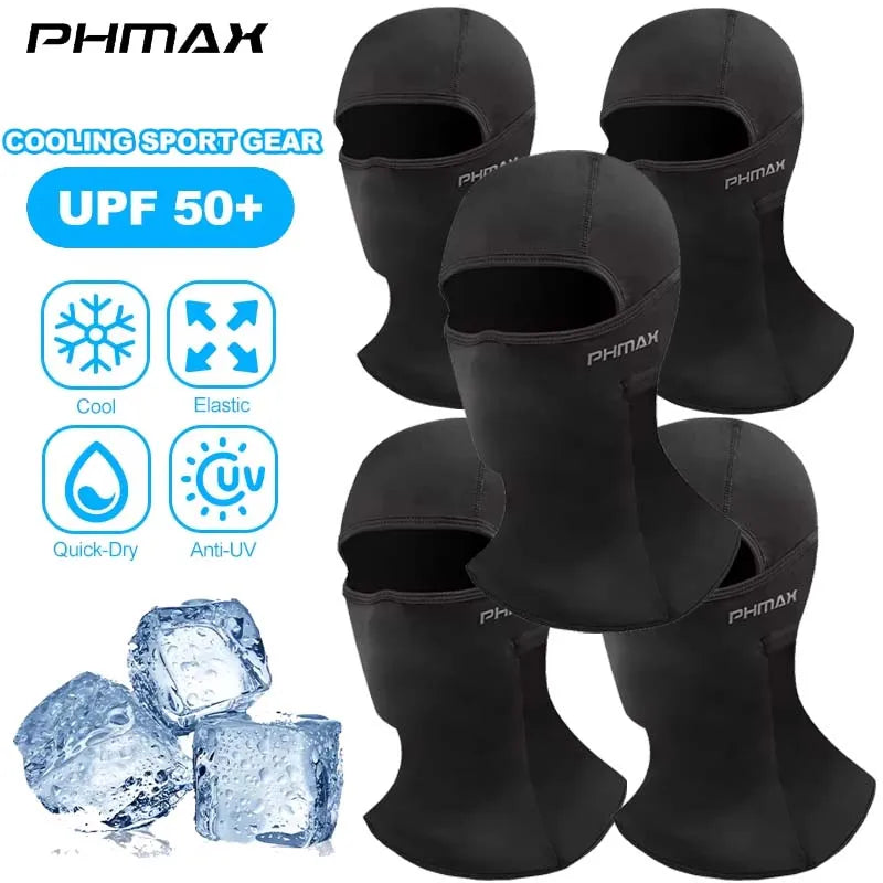 Eliteridegear PHMAX motorcycle riding mask, breathable full face balaclava for wind protection and warmth, suitable for bikers.