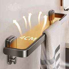 Ruithoe Suction Cup Folding Towel Rack No Drill Wall Mount For Apartment 30 40 50 cm