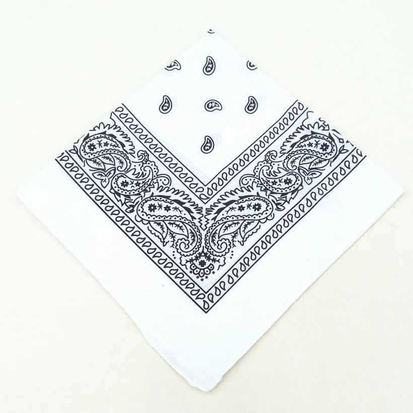 Unisex Men Women Cotton Bandana Hairband Cowboy Mens Biker Sports Headwear Wrist Hairwrap Single Sided Head Wrap Scarf Paisley