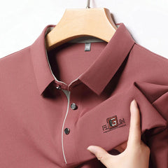 CN Zhejiang Mens Long Sleeve Polo Shirt Advanced Print