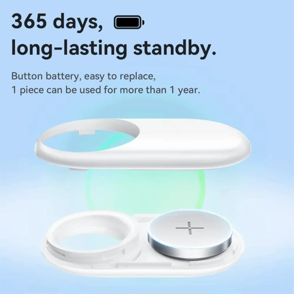 Adistore portable Bluetooth GPS pet tracker with long battery life, compact device for monitoring pets' location and activity.