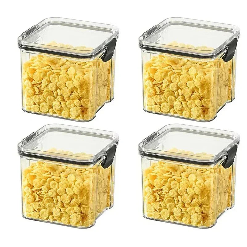 Adistore airtight food storage containers set with clear plastic boxes for kitchen organization and pantry storage