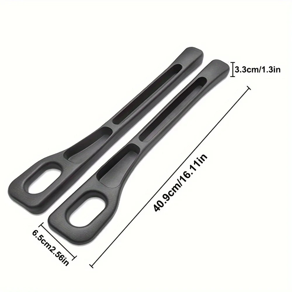 Eliteridegear 2-piece waterproof car seat gap filler organizer with grooves, designed to prevent items from falling between seats.