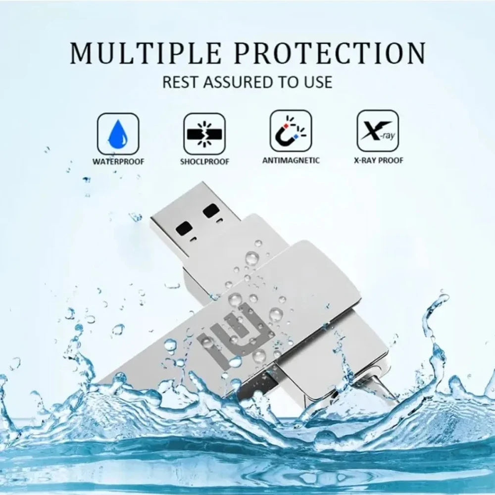 Xiaomi 16TB USB Flash Drive USB 3.0 Memories Type-c 2-In-1 8TB 2TB OTG Pendrive High Speed Flash U Disk For Computer Mobilephone