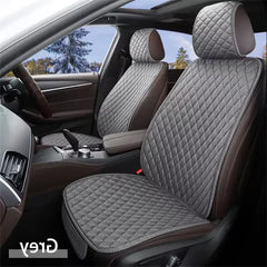 Eliteridegear universal flax car seat cover set with front and rear cushions, breathable and comfortable protector mat.