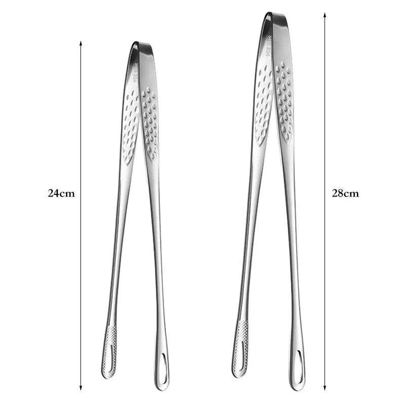 BalmyDays Stainless Steel Kitchen Tongs 24 Or 28 Cm For Chefs With Precision Grip Hygienic Cooking And Grilling