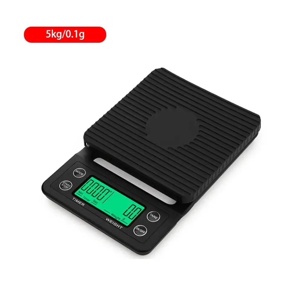 Black Precision Coffee Dropping Scale 0.1g with Timer – Digital LCD
