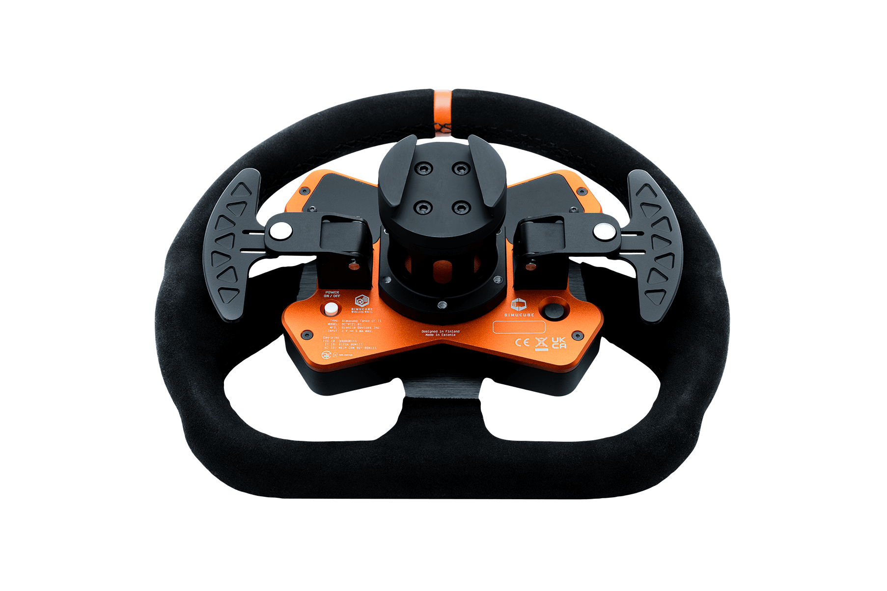 Black Simucube Tahko GT-21 Wireless Steering Wheel by Trak Racer UK with textured grip and control buttons.