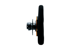 Black Simucube Tahko GT-21 wireless steering wheel by Trak Racer UK, with detailed buttons and ergonomic design.
