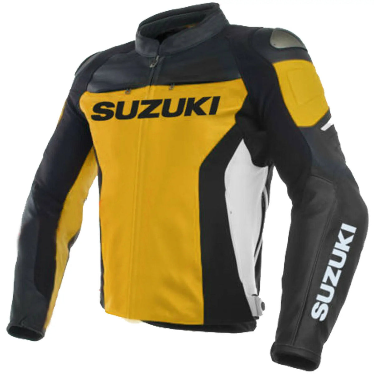 Suzuki GSXR Yellow Black Motorcycle Jacket