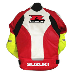 Suzuki Gsxr Red And White Safety Pads Motorcycle Jacket