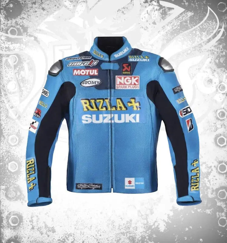 Suzuki Rizla Motorcycle Racing Leather Jacket