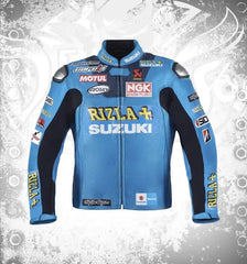 Suzuki Rizla Motorcycle Racing Leather Jacket