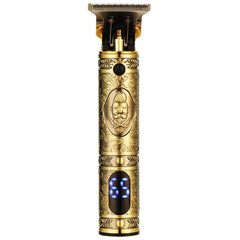 VGR V-228 5W USB Retro Engraving Hair Clipper with LED Digital Display, V-228 (Bronze), V-228 (Silver)