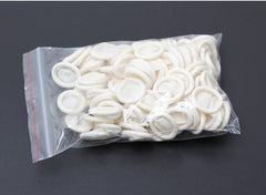 50 PCS Disposable Anti Static Rubber Latex Finger Cots Eyebrow Extension Gloves Practical Off Eyelash Extension Tool Accessories, Latex