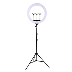 HQ-21N 21 inch 52.5cm LED Ring Vlogging Photography Video Lights Kits with Remote Control & Phone Clamp & 2.1m Tripod Mount, EU Plug, 21 inch