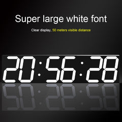 Multifunctional LED Wall Clock Creative Digital Clock, Hollow Remote Control, Sealed Box Remote Control