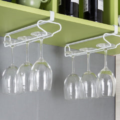 Wrought Iron Wine Glass Holder Upside Down Goblet Creative Hanging Cup Holder, 3 PCS