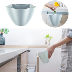 Kitchen Cupboard Back Garbage Bin Cabinet Door Garbage Trash Storage Hanging Trash Rack, Grey, Blue, Pink