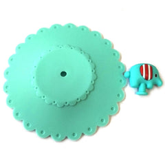 Cartoon Elephant Dustproof and Leakproof Silicone Cup Lid, Elephant