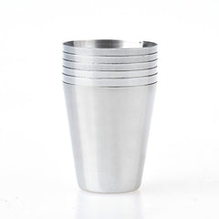 2 Sets Outdoor Mini Stainless Steel Small Wine Glass Hiking Camping Travel Portable Drinking Cup Set with Leather Case, Small 30ml Travel Portable Drinking Cup