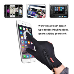 Outdoor Sports Hiking Winter Leather Soft Warm Bike Gloves For Men Women, L, M, S, XL