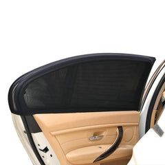Auto Car Window Mesh Shield Sunshade Visor Net Mosquito Repellent UV Protection Window Covers, Front window75x50cm, Rear window113x50cm