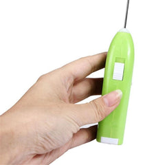 Electric Handheld Home Kitchen Egg Beater Mini Stainless Steel Egg Coffee Milk Tea Blender