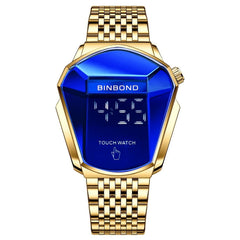 BINBOND Locomotive Concept Touch Screen Steel Belt Watch Men Live Black Technology Watch, Touch Screen Black Steel Blue, Touch Screen White Steel Blue, Touch Screen Full Gold Blue, Touch Screen Blue Steel Blue