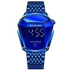 BINBOND Locomotive Concept Touch Screen Steel Belt Watch Men Live Black Technology Watch, Touch Screen Black Steel Blue, Touch Screen White Steel Blue, Touch Screen Full Gold Blue, Touch Screen Blue Steel Blue