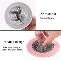 vanzlife Dishwasher filter pool floor drain household kitchen  anti-blocking anti-seal washing net bag sewer filter, Pink, Blue, Apricot