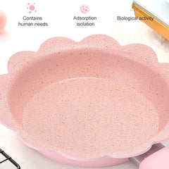 Baby Complementary Food Pot Cooking Milk Pan Maifan Stone Non Stick Household Multifunction Small Pot, Blue Milk Pan With Lid