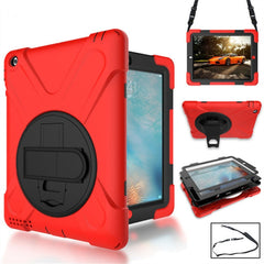 360 Degree Rotation Silicone Protective Cover with Holder and Hand Strap and Long Strap, for iPad 9.7 (2017) & (2018), for iPad Pro 9.7, for iPad 6 / iPad Air 2, for iPad 5 / iPad Air, for iPad Pro Air 3 10.5 （2019）, for iPad Pro 12.9 (2018)           ...