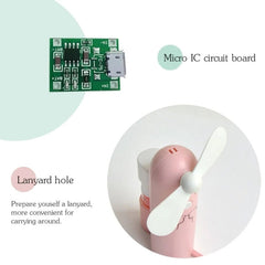 Creative Mobile Phone Bracket Cartoon Spray Mini Fan Portable Usb Fan