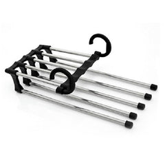 Multifunctional  5 in 1 Telescopic Folding Wardrobe Magic Trousers Rack, 5 in 1 Telescopic Rack