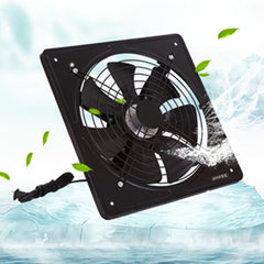 220V Exhaust Fan High Speed Air Extractor Window Ventilation Fan for Kitchen Ventilator Axial Industrial Wall Fan, 12 inch, 10 inch