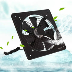 220V Exhaust Fan High Speed Air Extractor Window Ventilation Fan for Kitchen Ventilator Axial Industrial Wall Fan, 12 inch, 10 inch