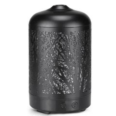 Metal Tree Air Humidifier Essential Oil Diffuser Mist Maker Colorful LED Lamp Diffuser Aromatherapy Air Purifier,, EU Plug