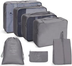 Travel Storage Bag Set Folding Storage Bag, 7 In 1, 8 In 1 Beam Mouth, 8 In 1 Cosmetic Bag